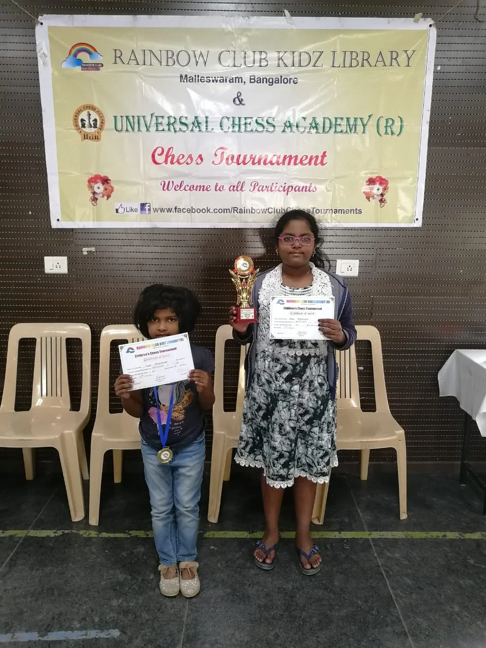 Congratulations to Adya for securing 1st Prize in the U10 Girls Category of the 41st Edition Children’s Chess Tournament - Jan 2019