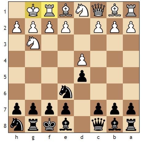 Chess long castling 