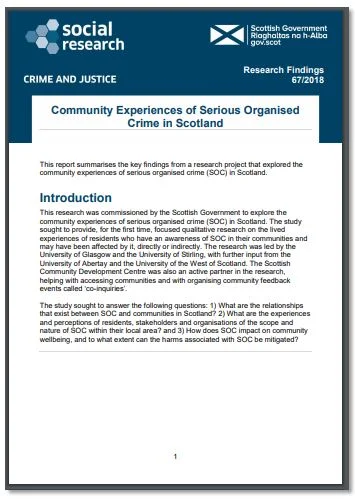 New report highlights community impact of serious organised crime