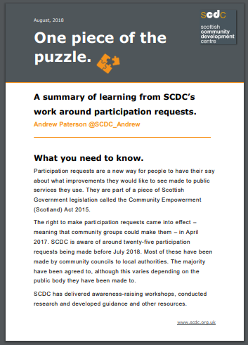 One piece of the puzzle? Participation Requests