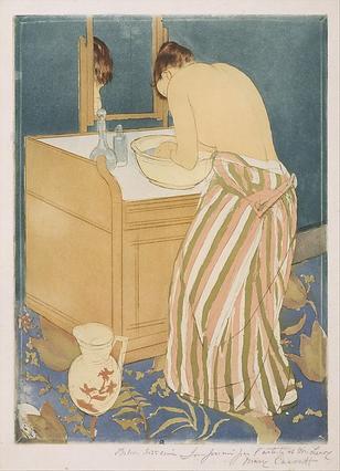 "Woman Bathing" by Mary Cassatt, Metropolitan Museum of Art.
