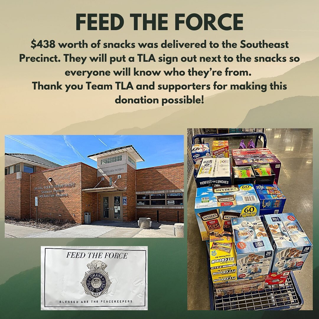 We&rsquo;ve been busy Team TLA! We have lots to share with you on how your support and donations are impacting our community! Last week we delivered a big haul of 
snacks to the Southeast Police Precinct with the help of the FEED THE FORCE Organizati