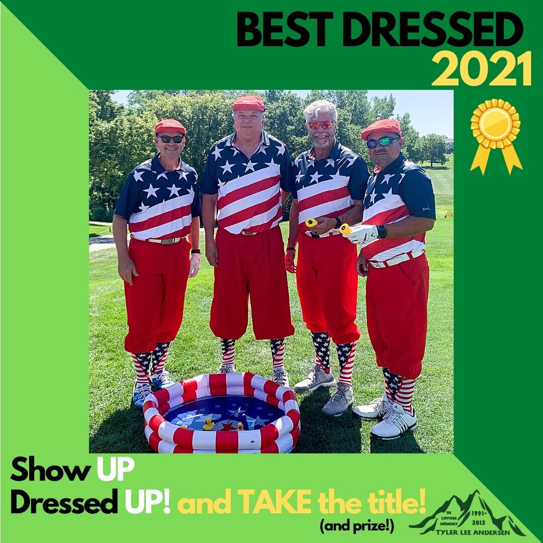 SHOW up, DRESSED up and try to steal the BEST DRESSED title, award, and prize from these guys!  Better get planning! Insider information tells us they have something GOOD already in the works ;)...you have been warned...115 days...
⛳️
🏌🏼&zwj;♂️
🏌?