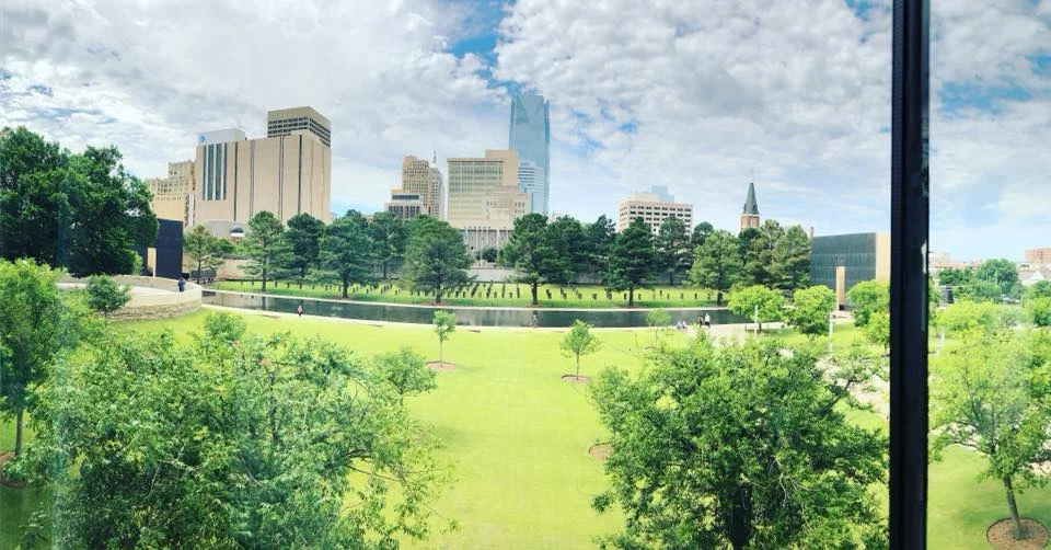 The grounds of the Oklahoma Bombing Memorial. I can't believe how much history we all learned, the tears that were shed by all of us and the memory that will be carried forward. 