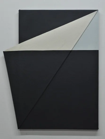  Canvas Fold 1, acrylic and canvas on panel, 36” x 28”, 2016 