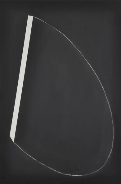  Erasure 10, chalk, chalkboard paint, mylar on panel, 18” x 12”, 2016 