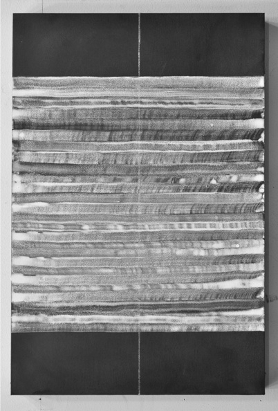  Erasure 12, chalkboard paint, chalk, ink on panel, 18” x 12”, 2016 