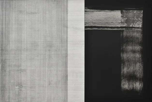  Erasure 11, graphite, chalkboard paint, mylar on panel, 36” x 54”, 2016 