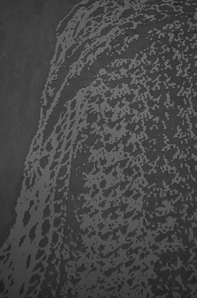  Detail of Shroud, charcoal on black paper, 2012-2013 