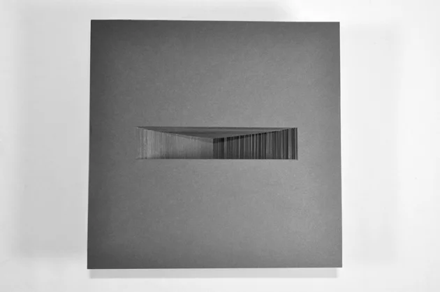  Equilateral Triangle, cut paper, 8” x 8” x 4.5”, 2010 (Above View) 