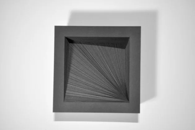  90°, cut paper, 4.5” x 4.5” x 4”, 2011 (above view) 