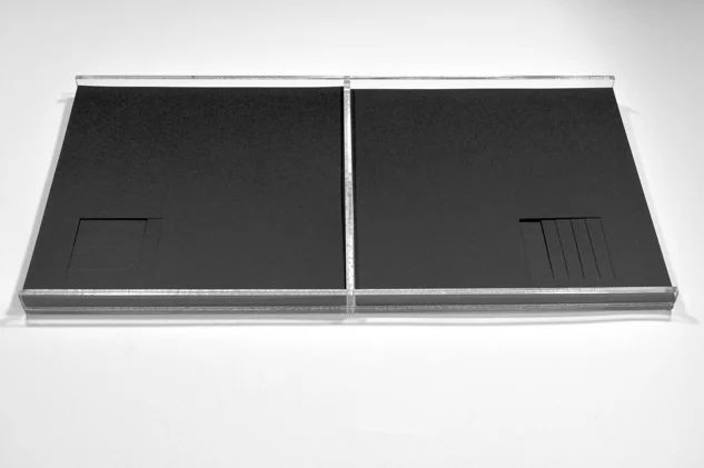  Passage, cut paper &amp; plexi, 20.25” x 10.5” x 1”, 2011&nbsp;   