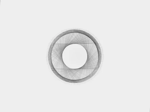  Schematic of “365 Pages”, graphite on paper, 18” x 24”, 2010 