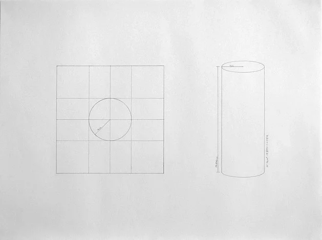  Schematic of “1 Liter”, graphite on paper, 18” x 24”, 2010 