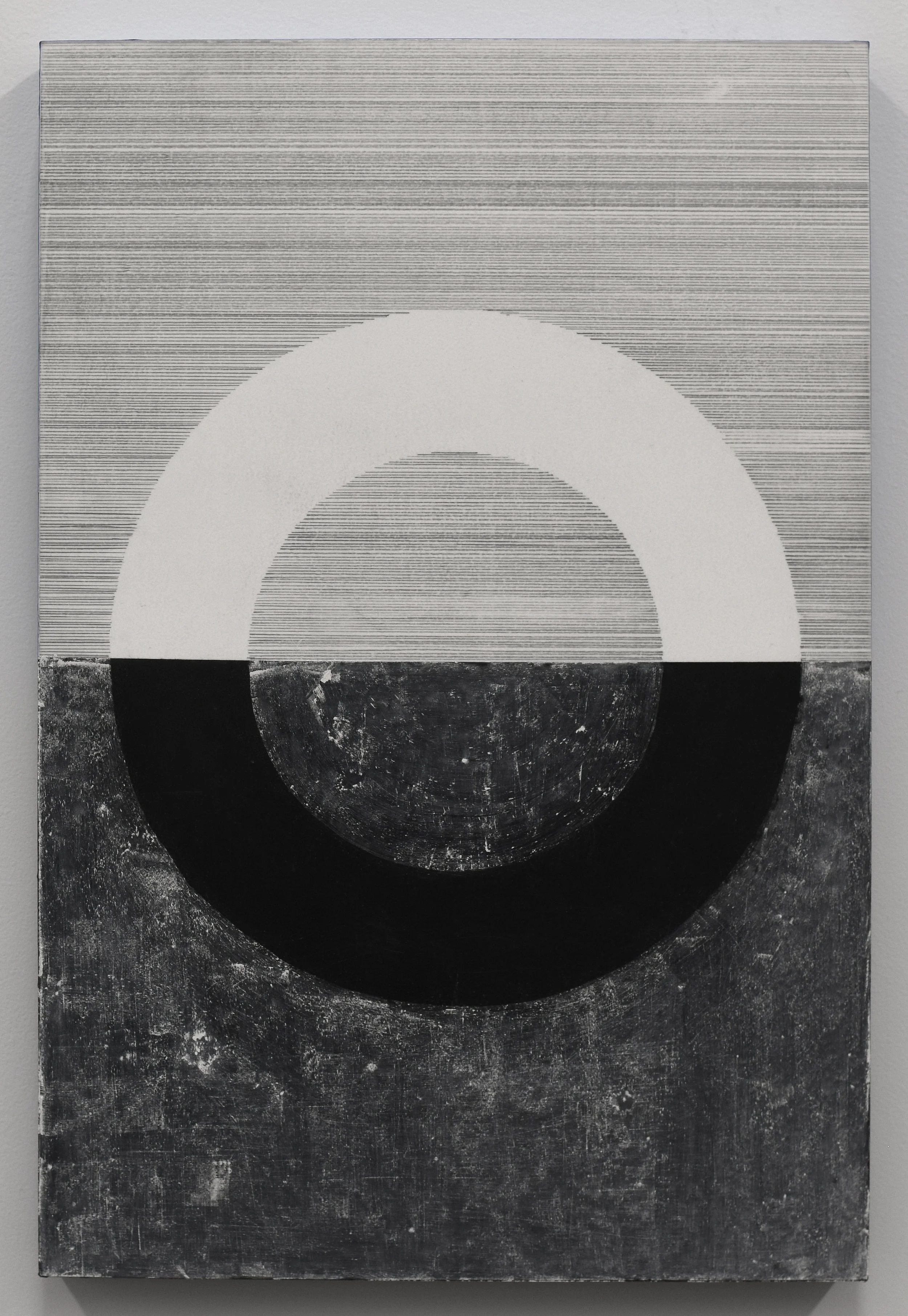  Erasure 22, graphite, chalkboard paint, chalk, mylar on panel, 18” x 12”, 2019 