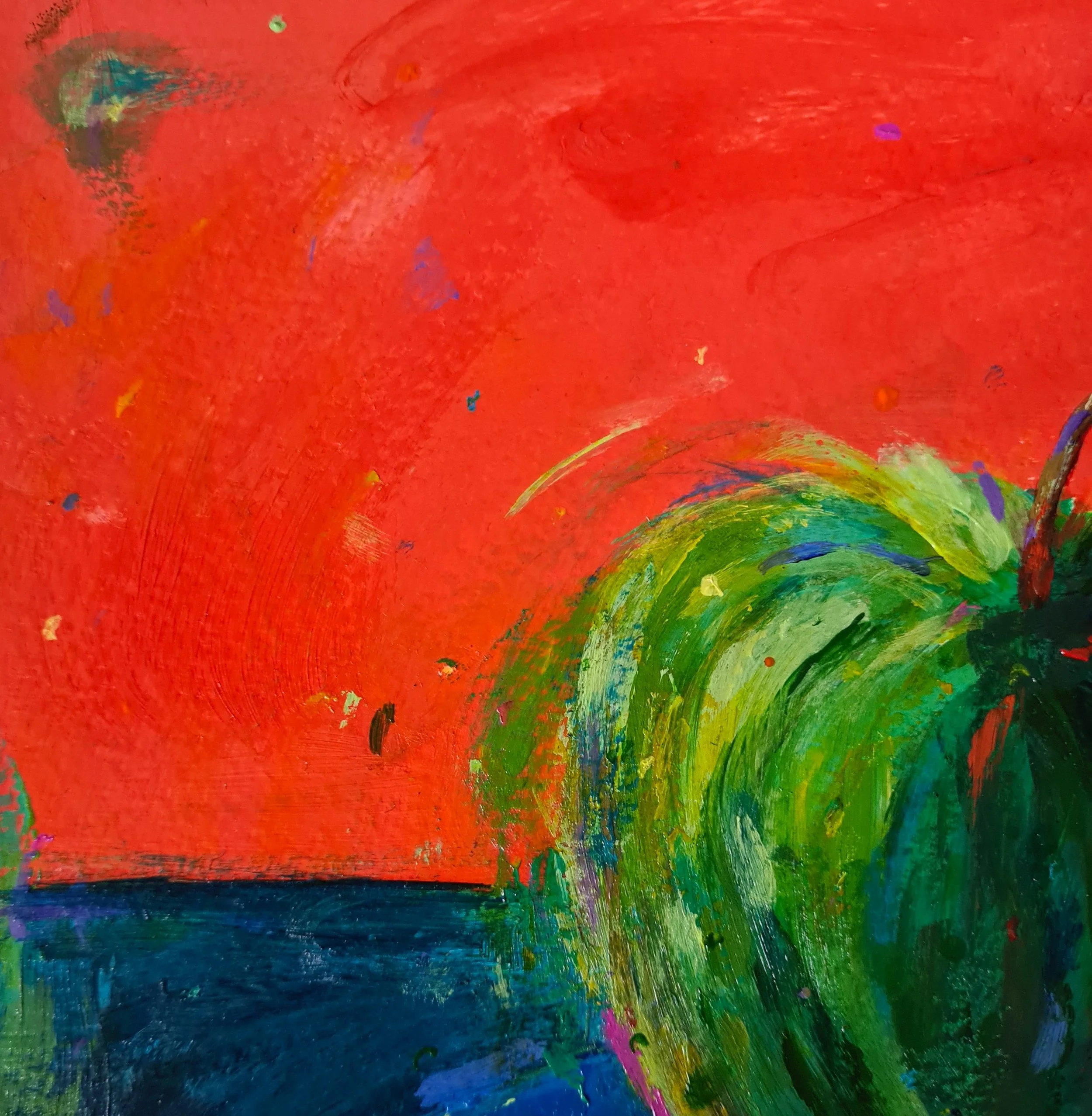 close up of colourful artwork