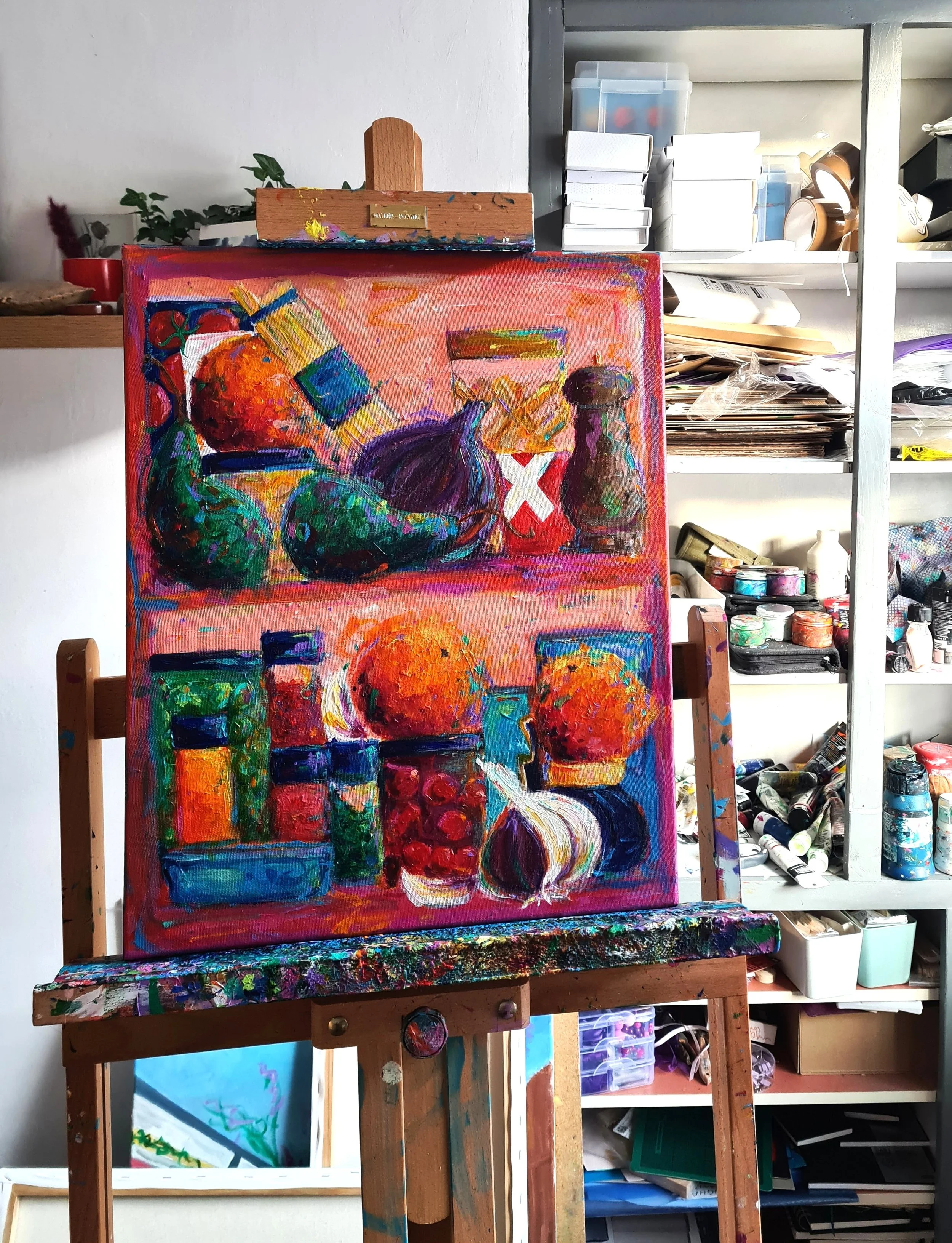 painting in an artists studio