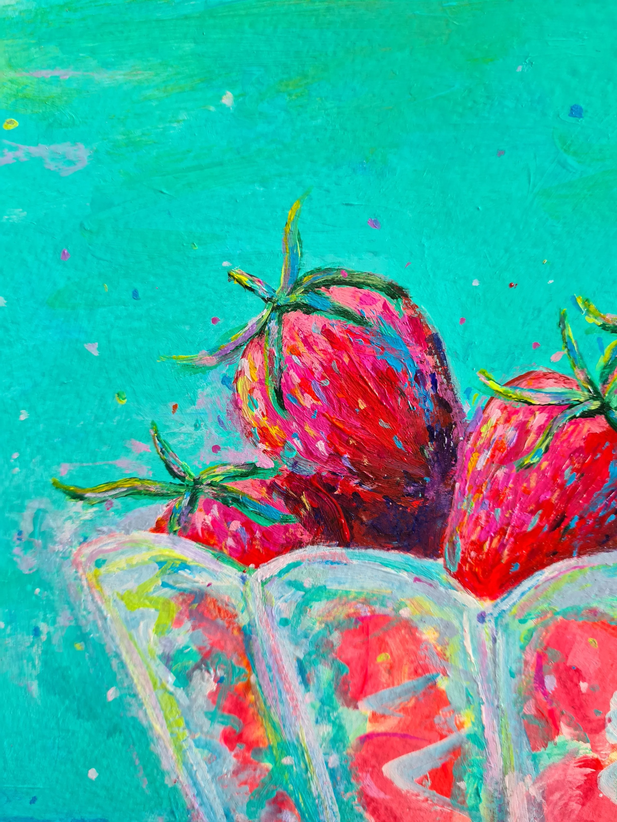 strawberries painting