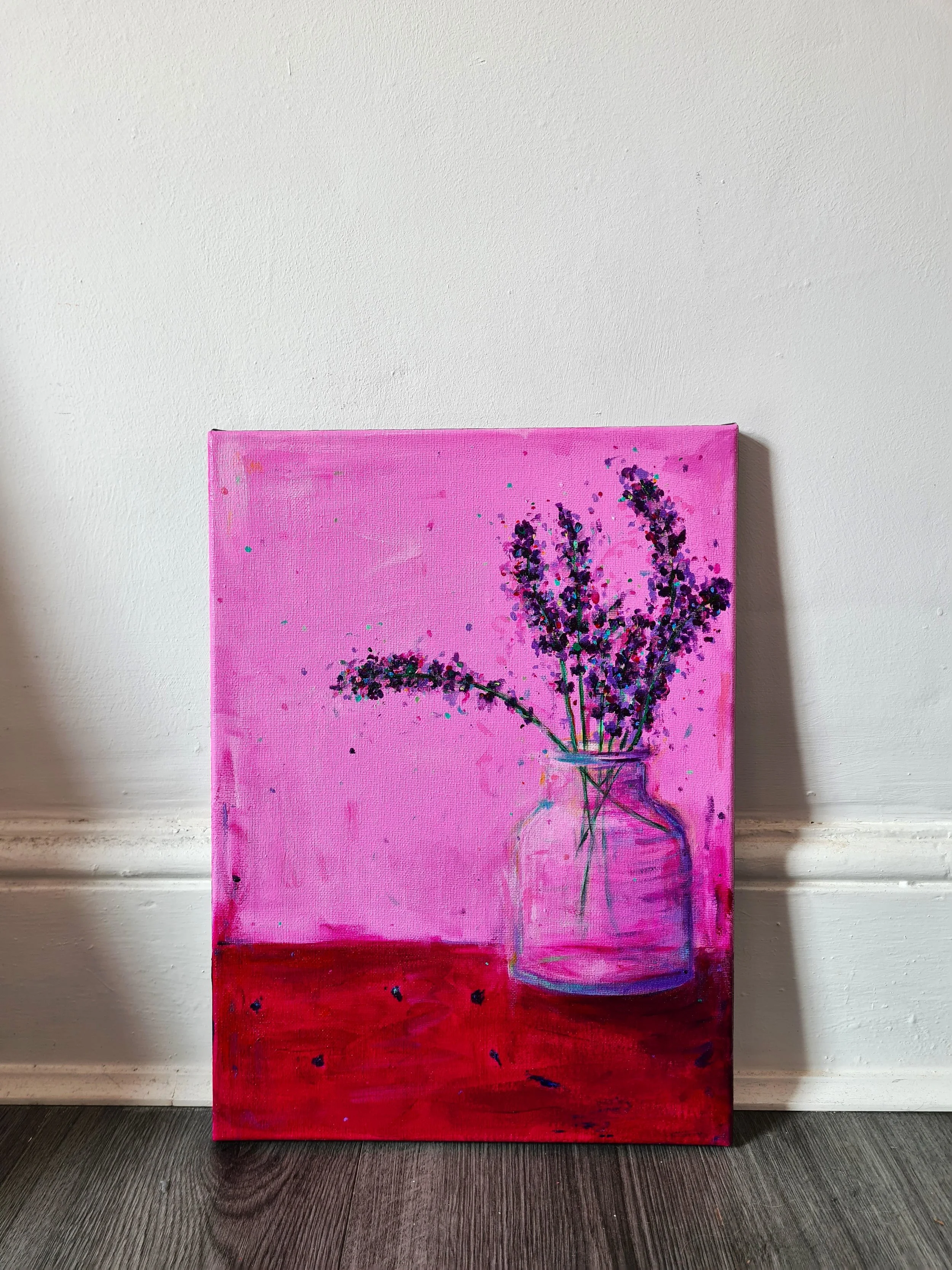 lavender art gallery wall