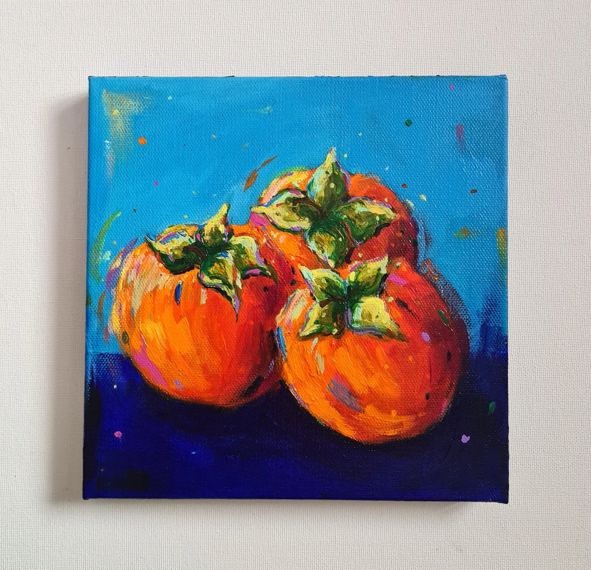 colourful blue and orange artwork