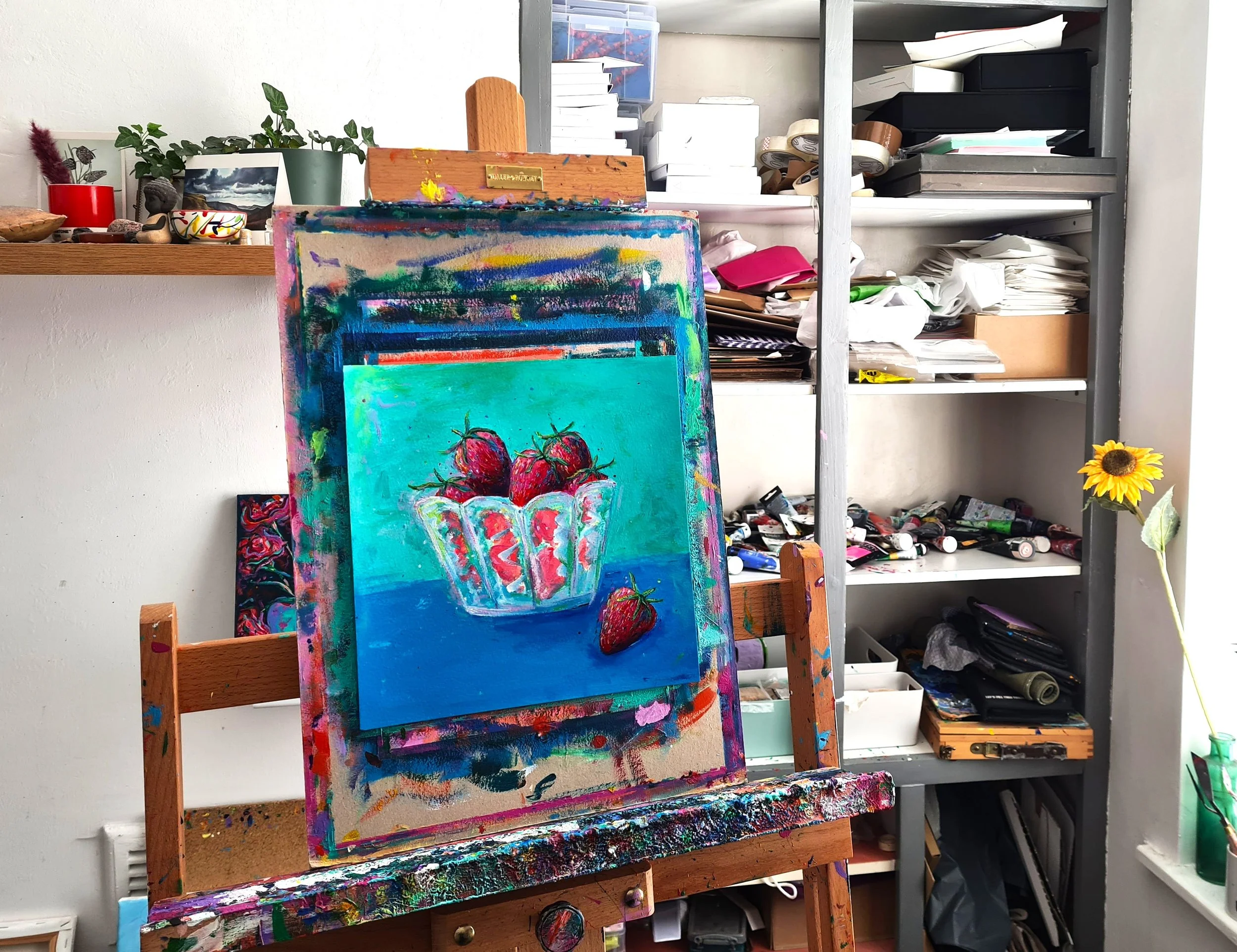 painting in an artists studio