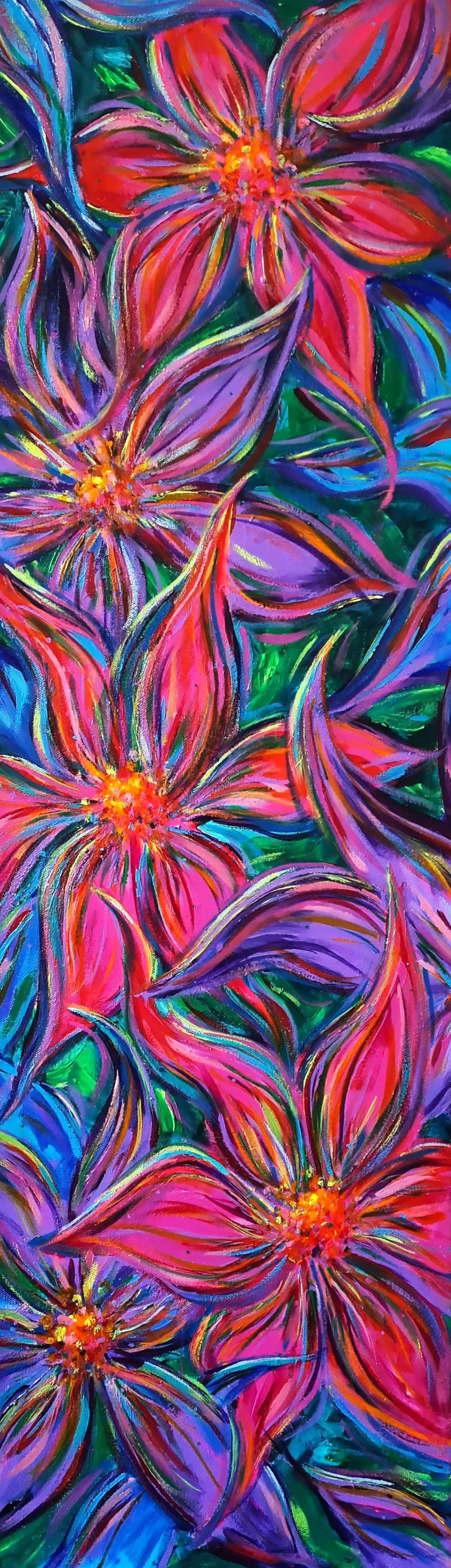 large painting of flowers