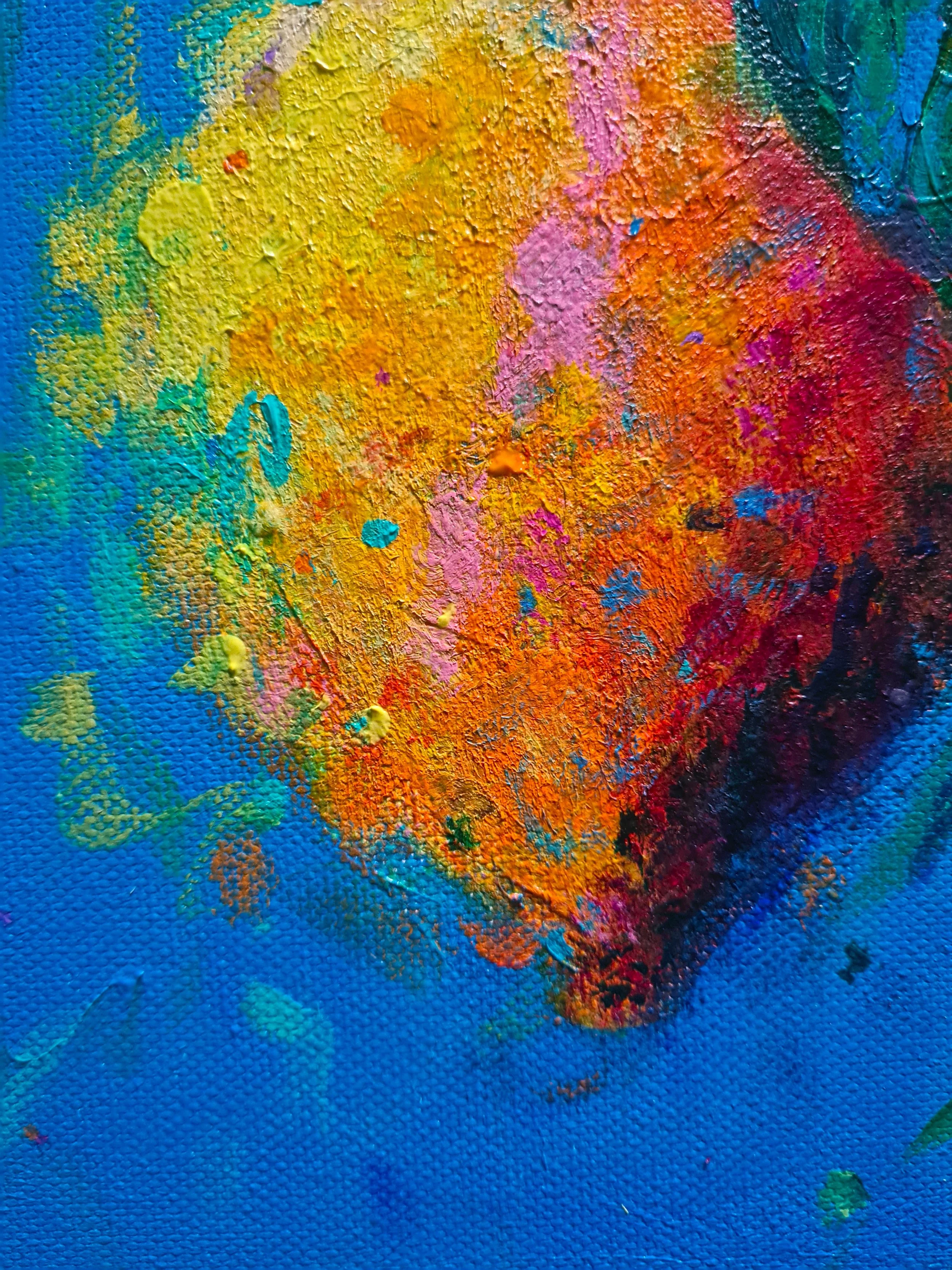 yellow and blue painting