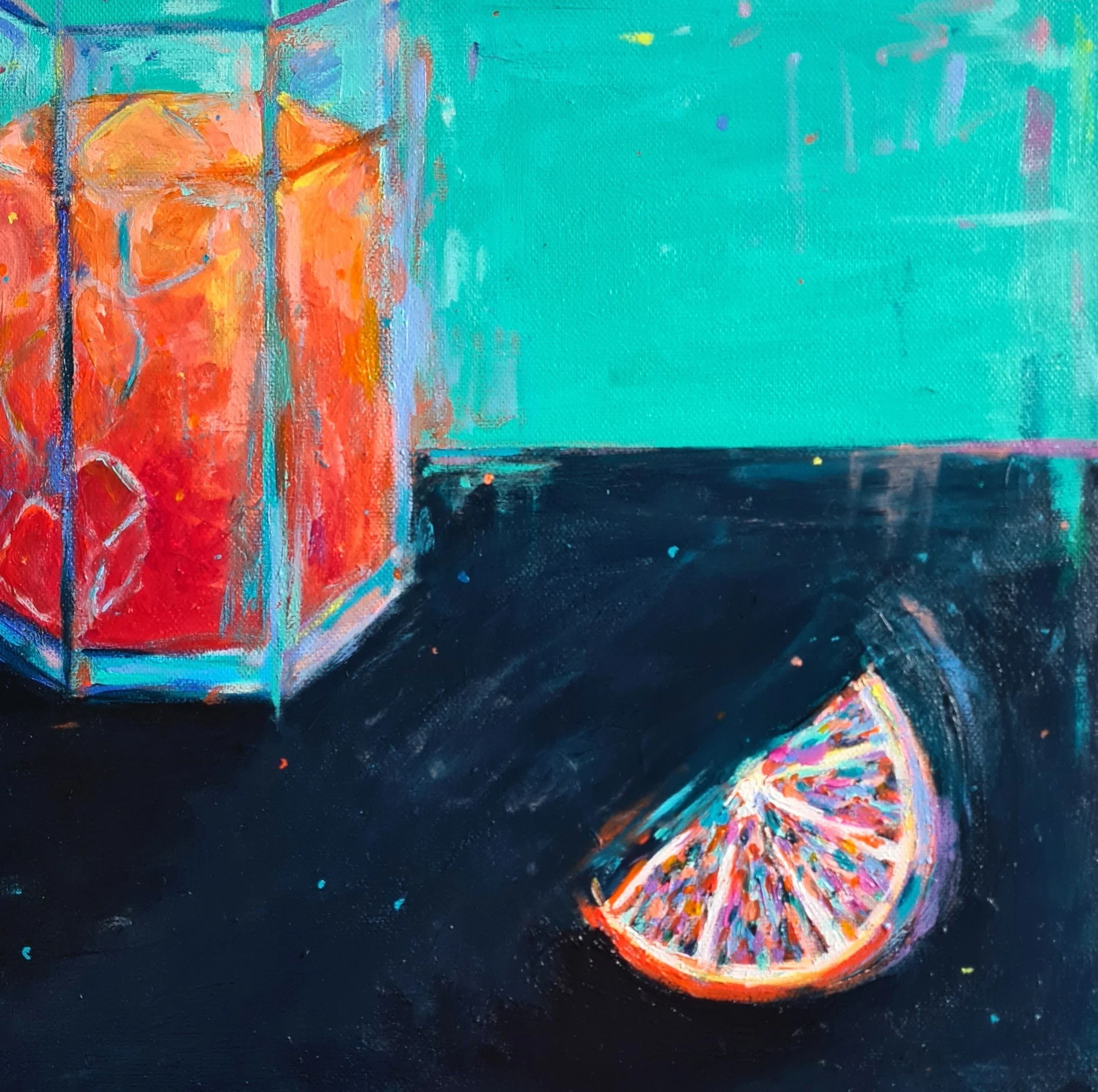painting of a Negroni cocktail