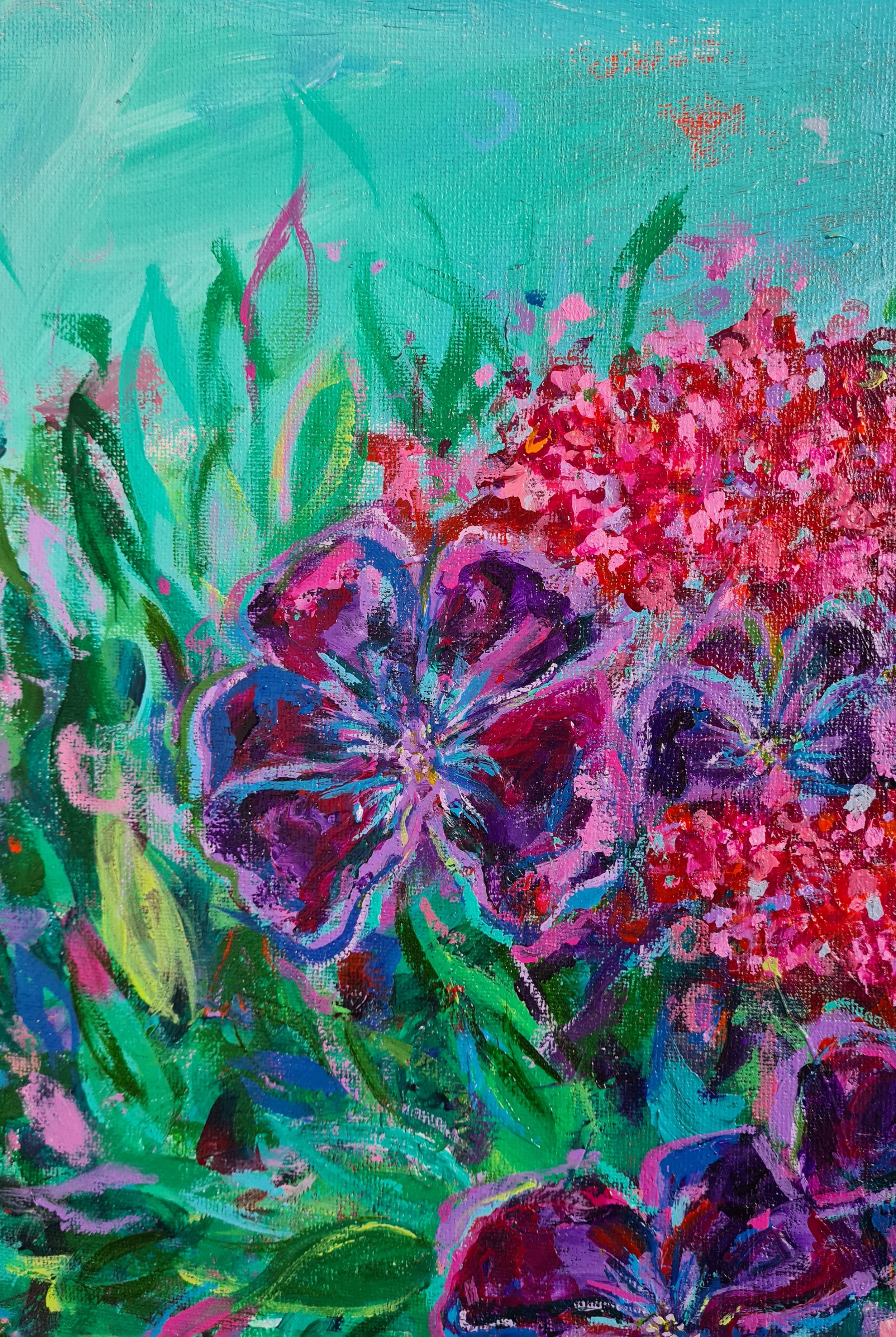 close up of purple flower