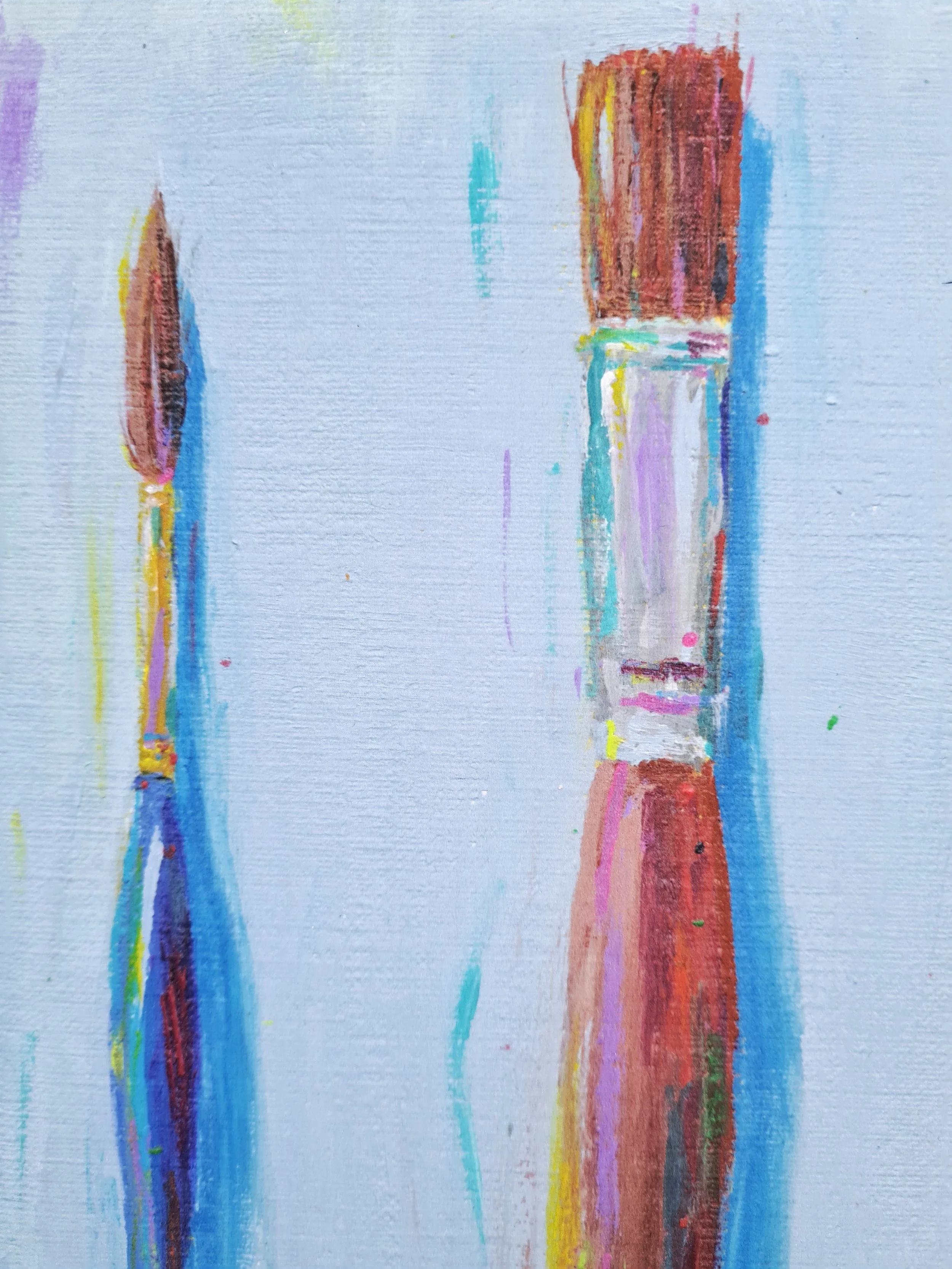 close up paintbrushes