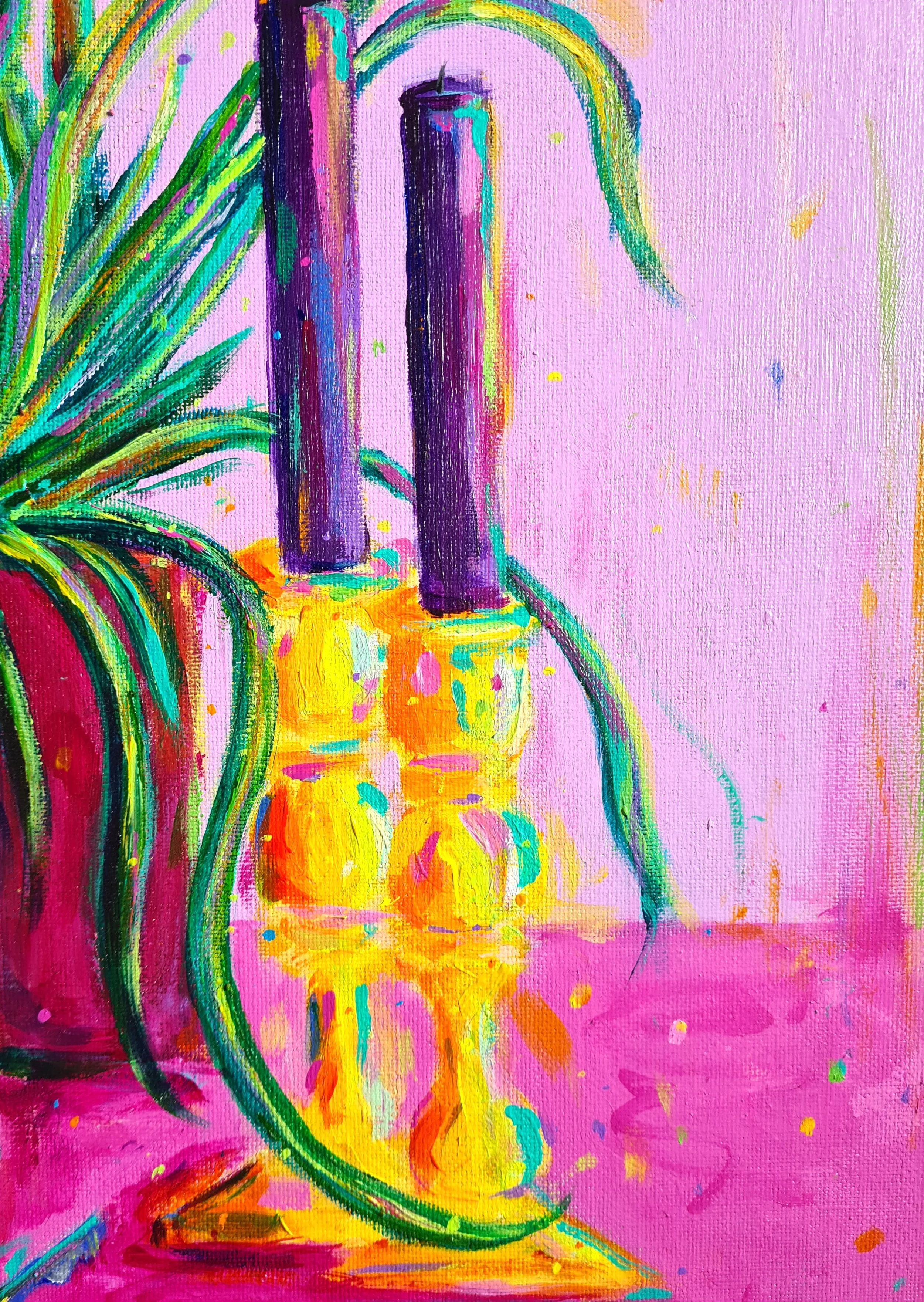 purple candles