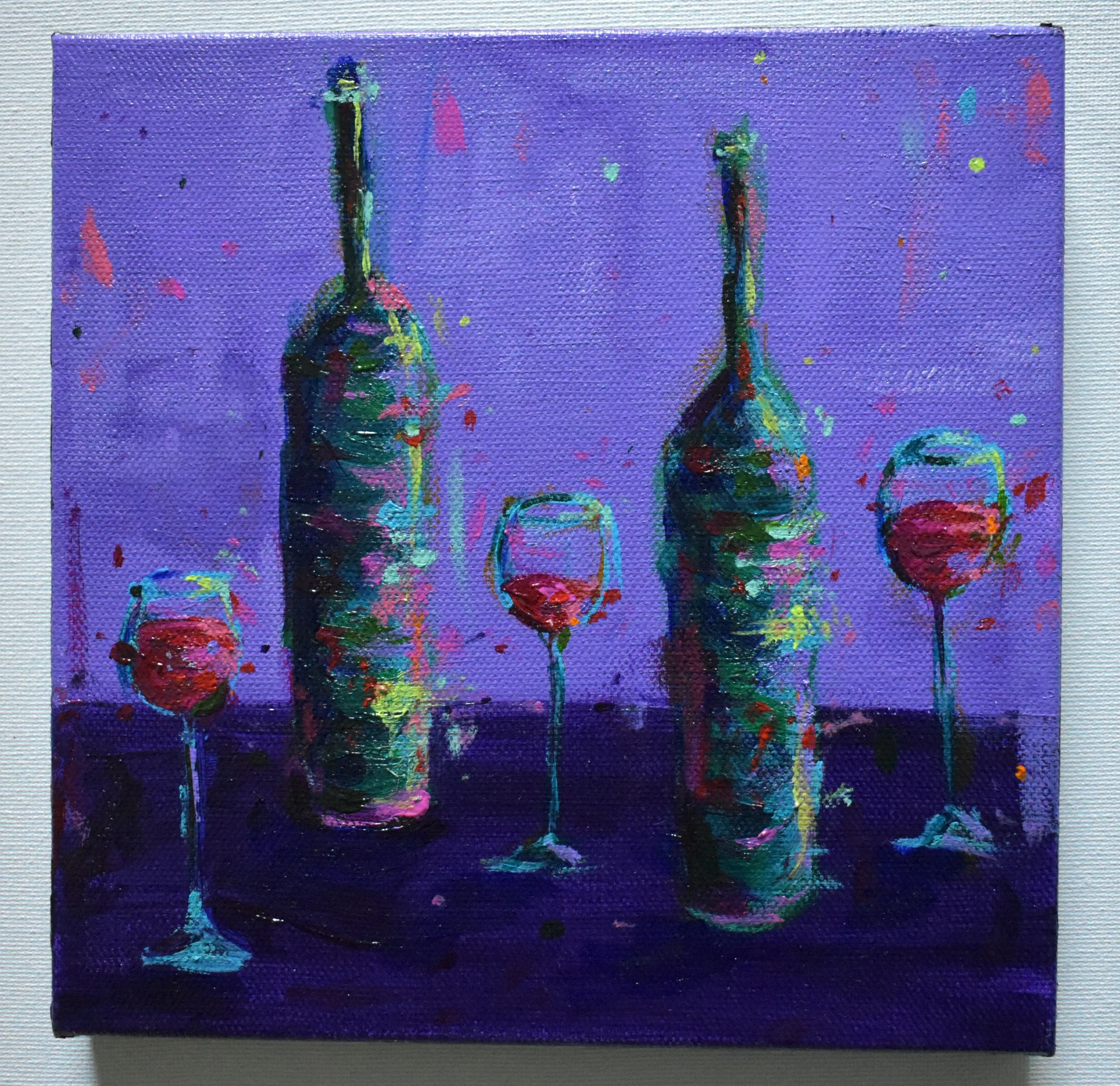 Red wine glasses