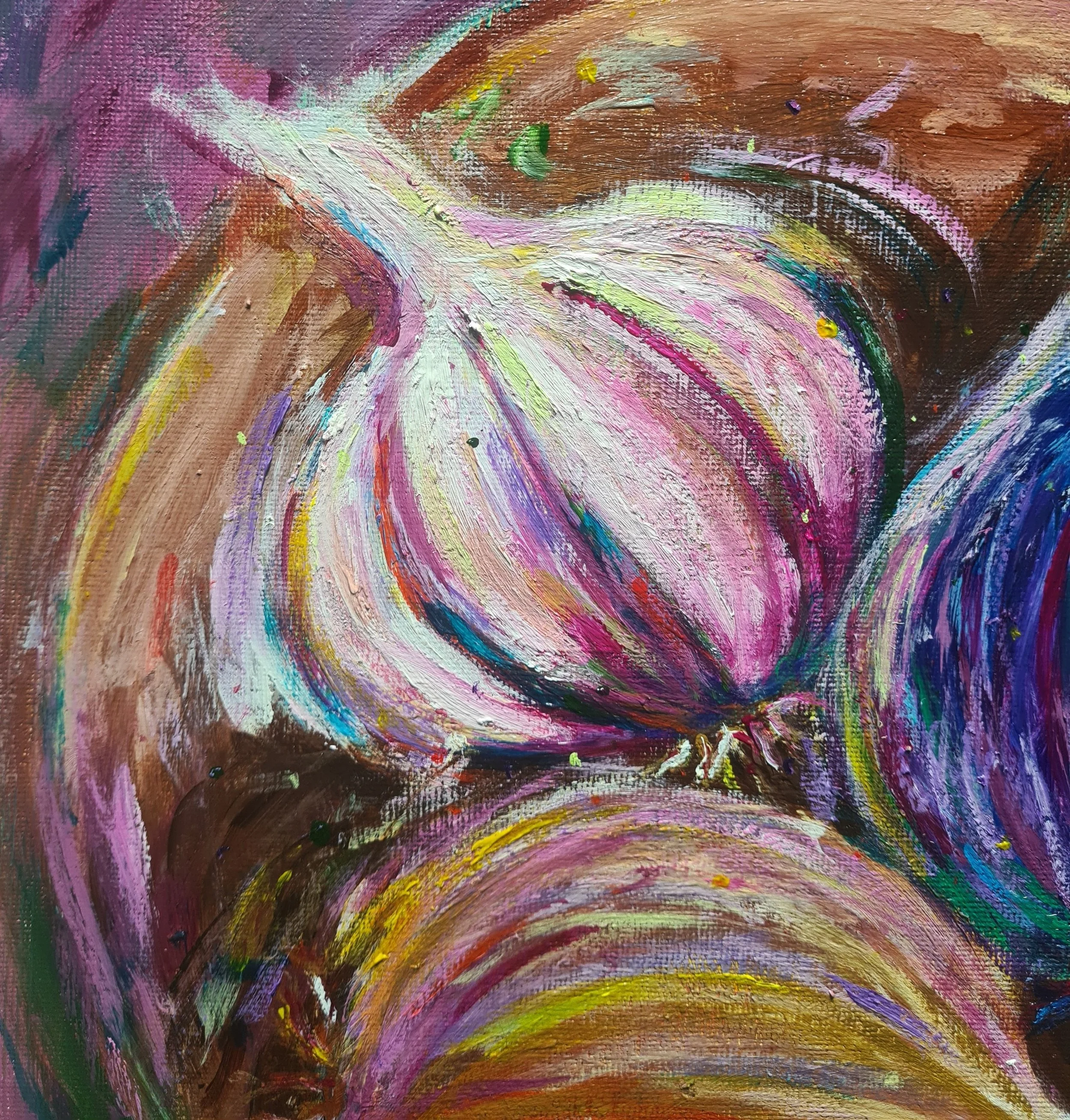impressionist style garlic art