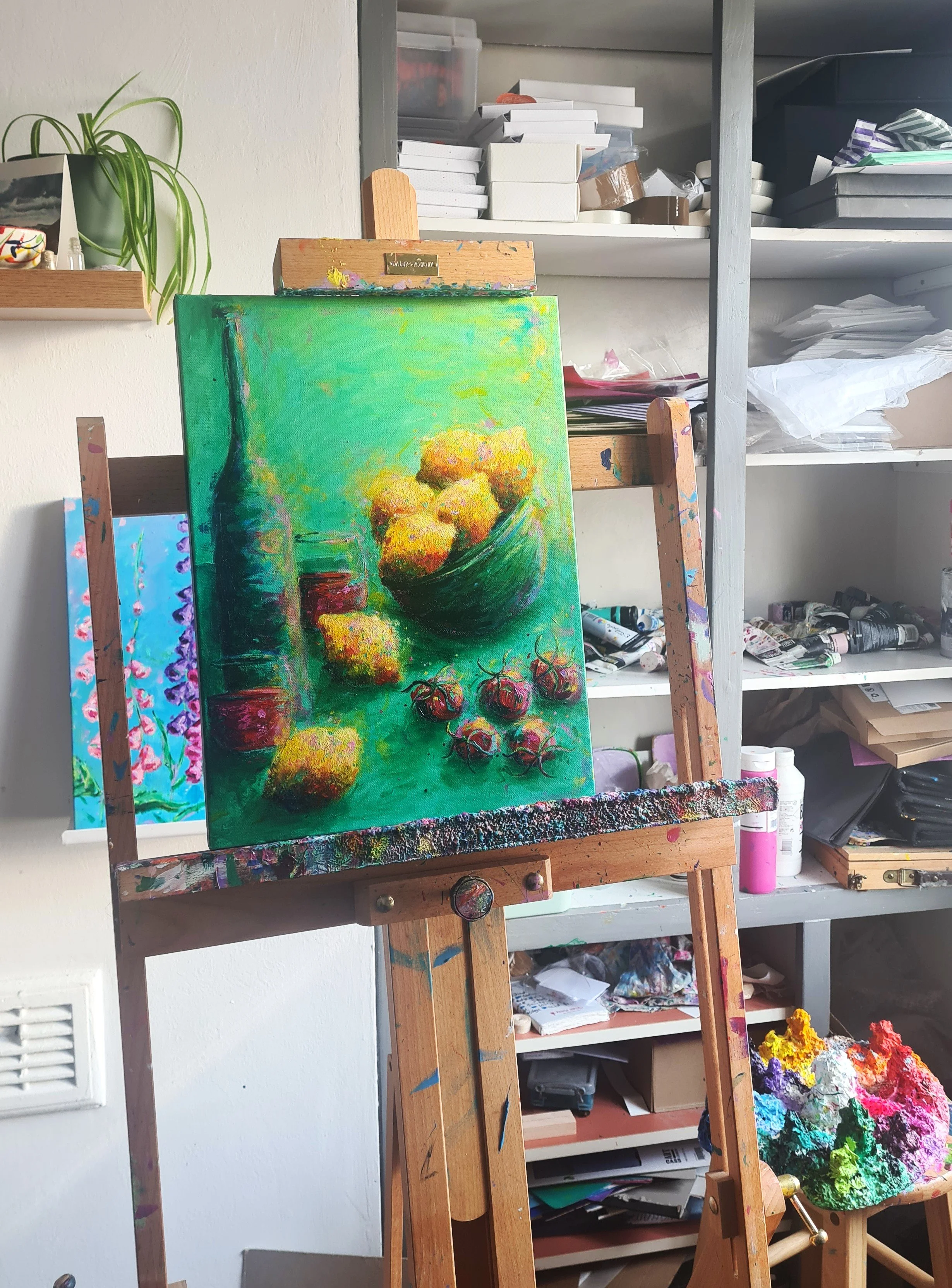 painting in an artists studio