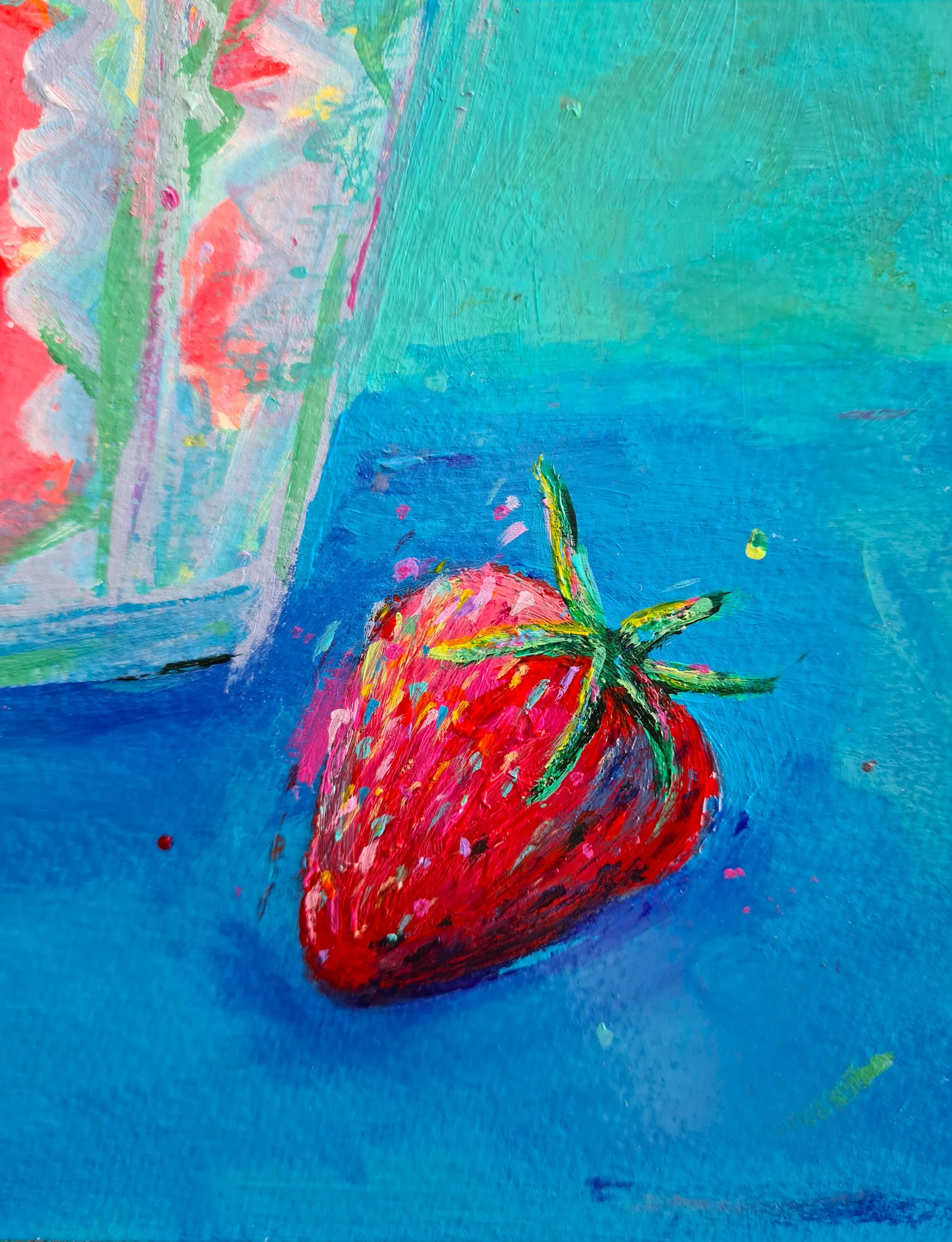 still life strawberry art
