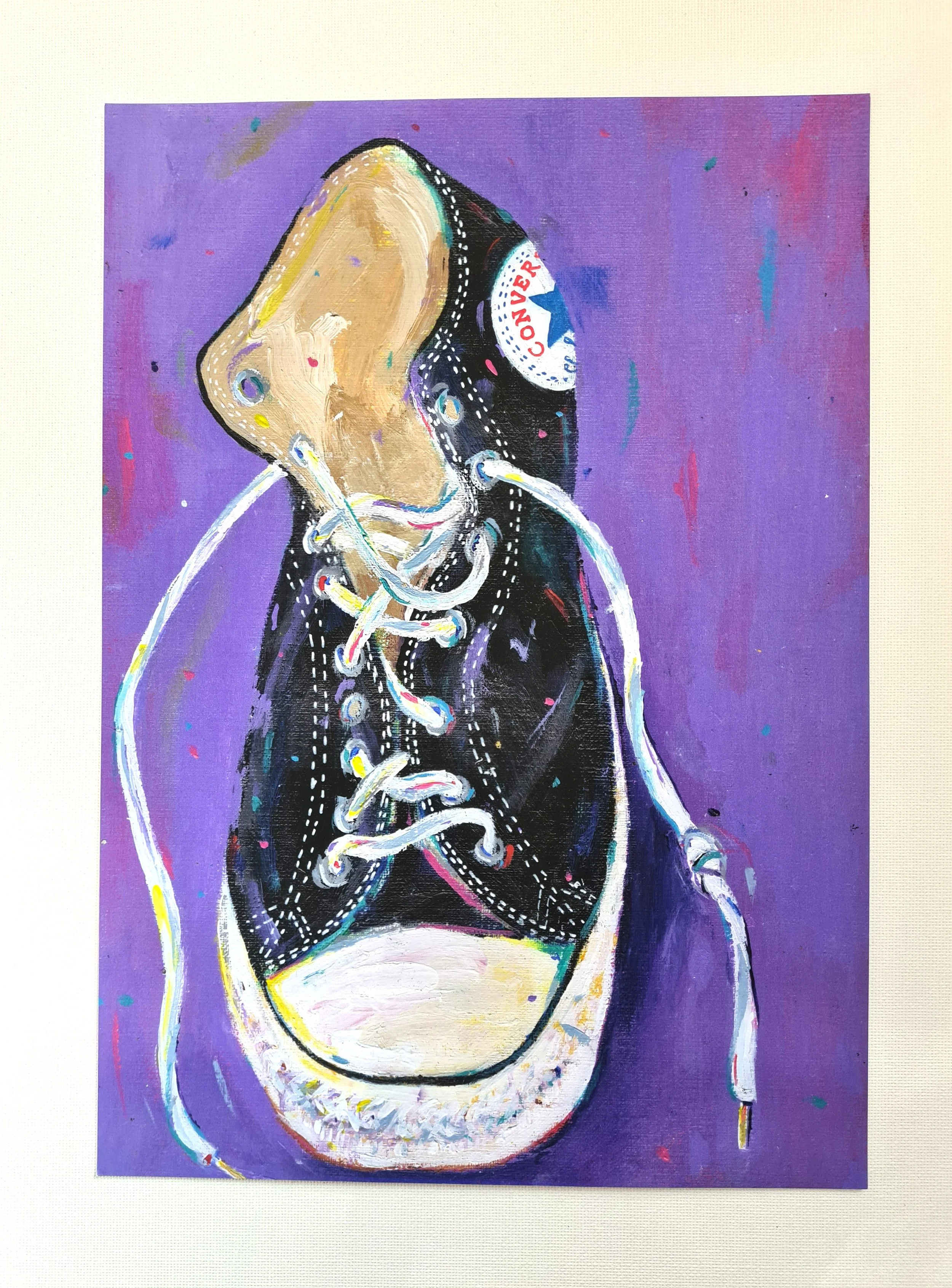 black converse trainers