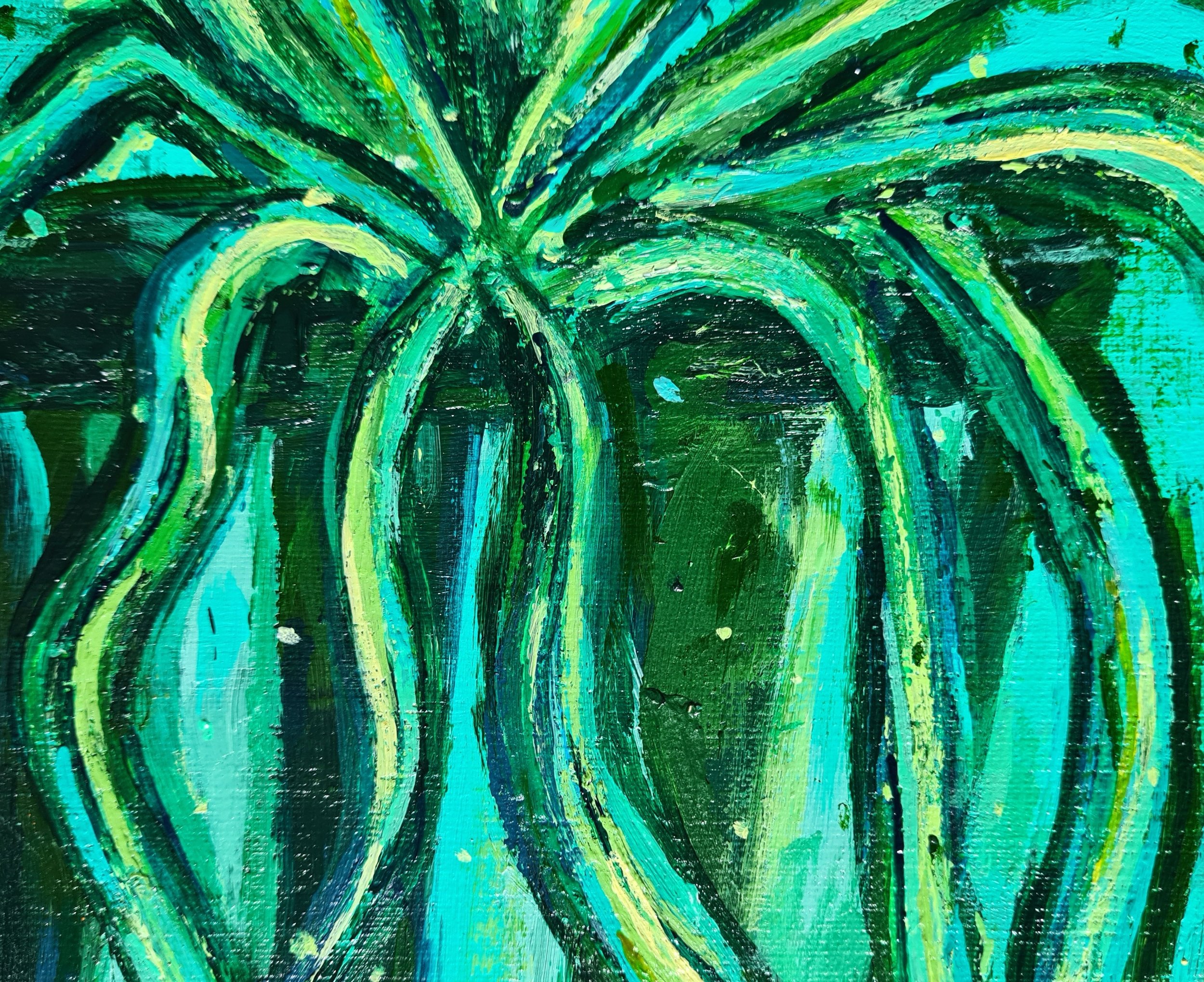 plant in a green pot