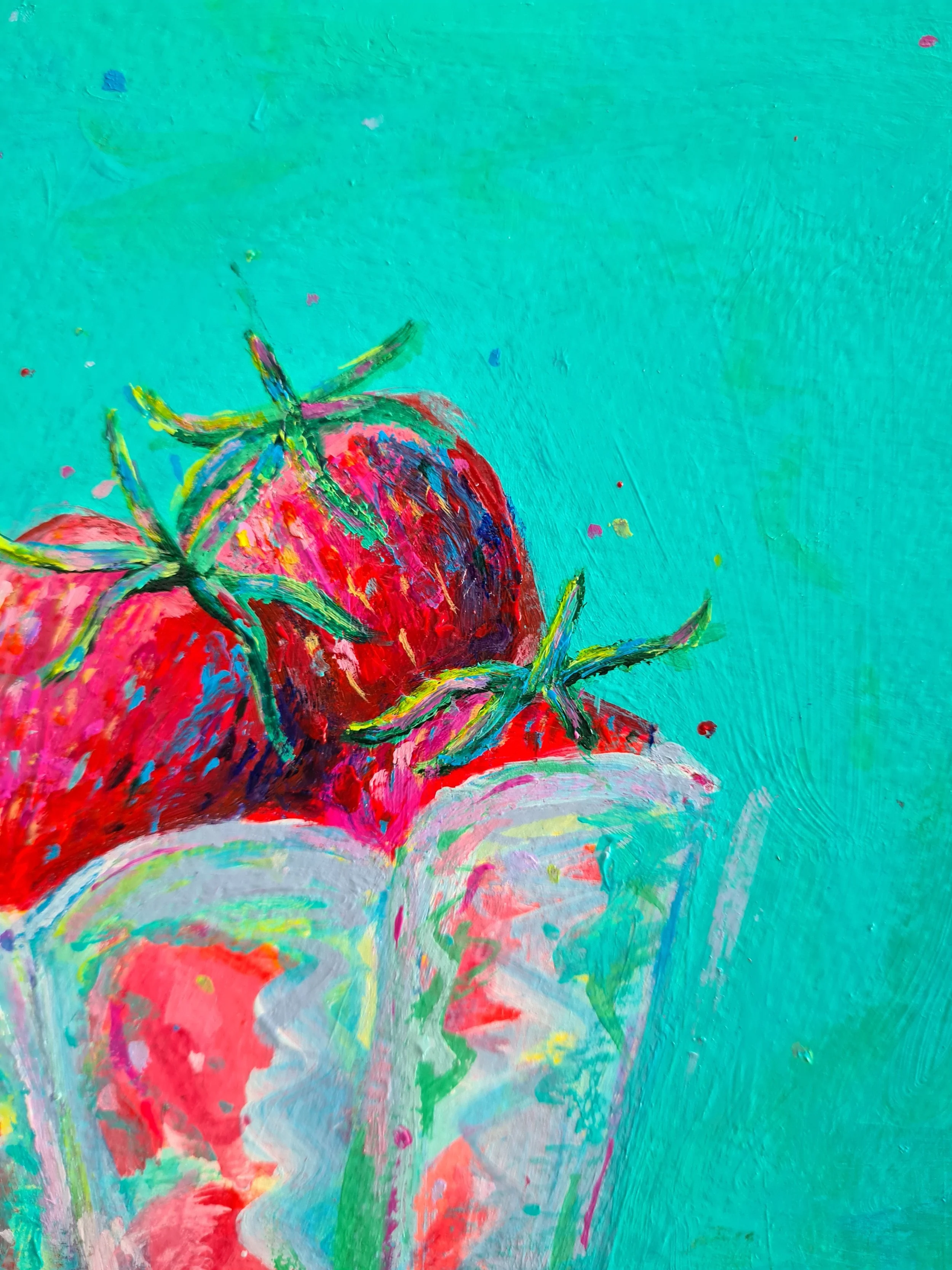 strawberries painting