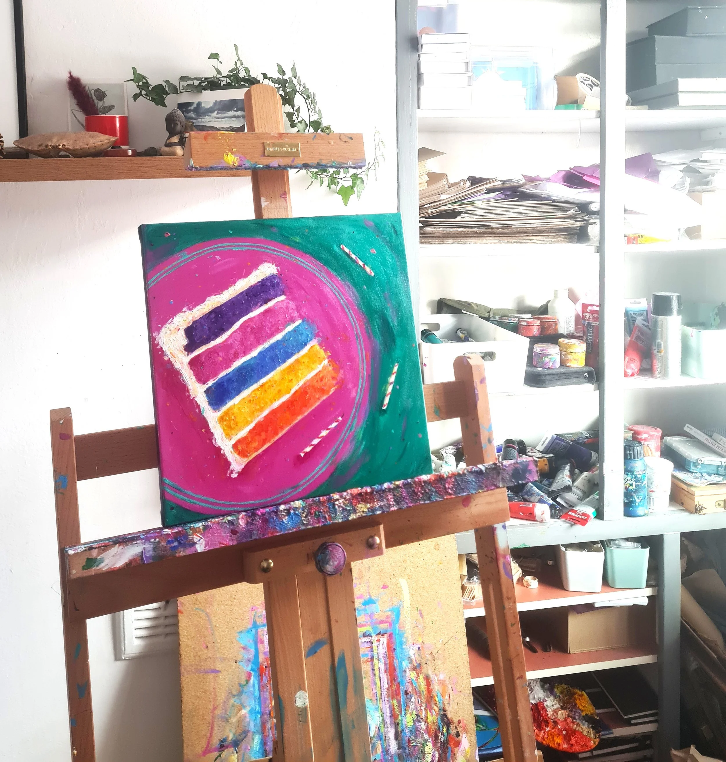 painting in an artists studio