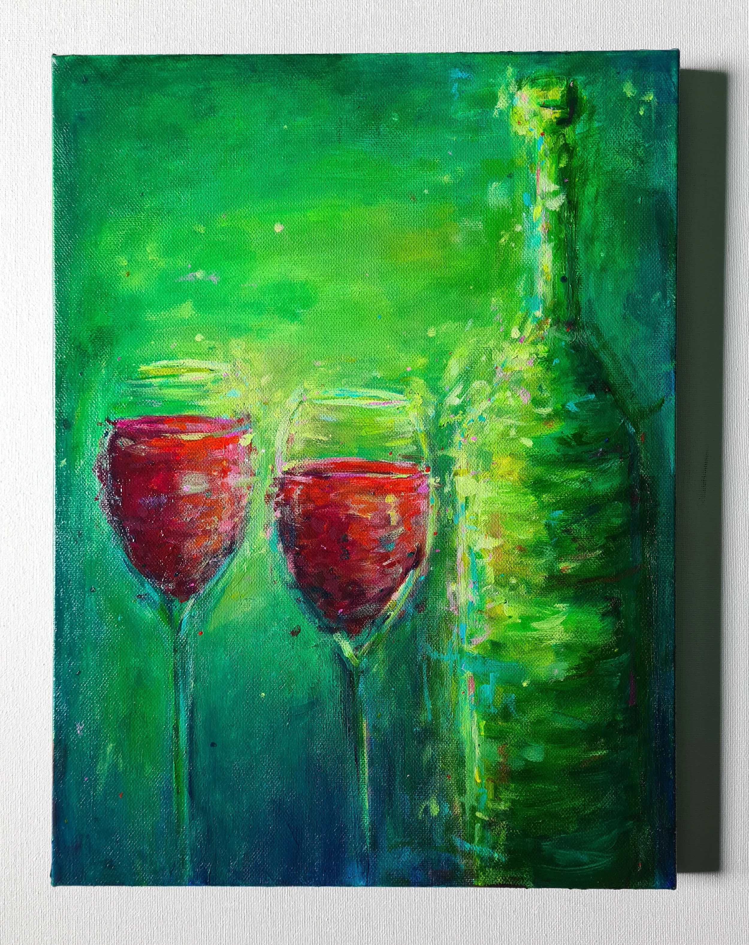 red wine artwork