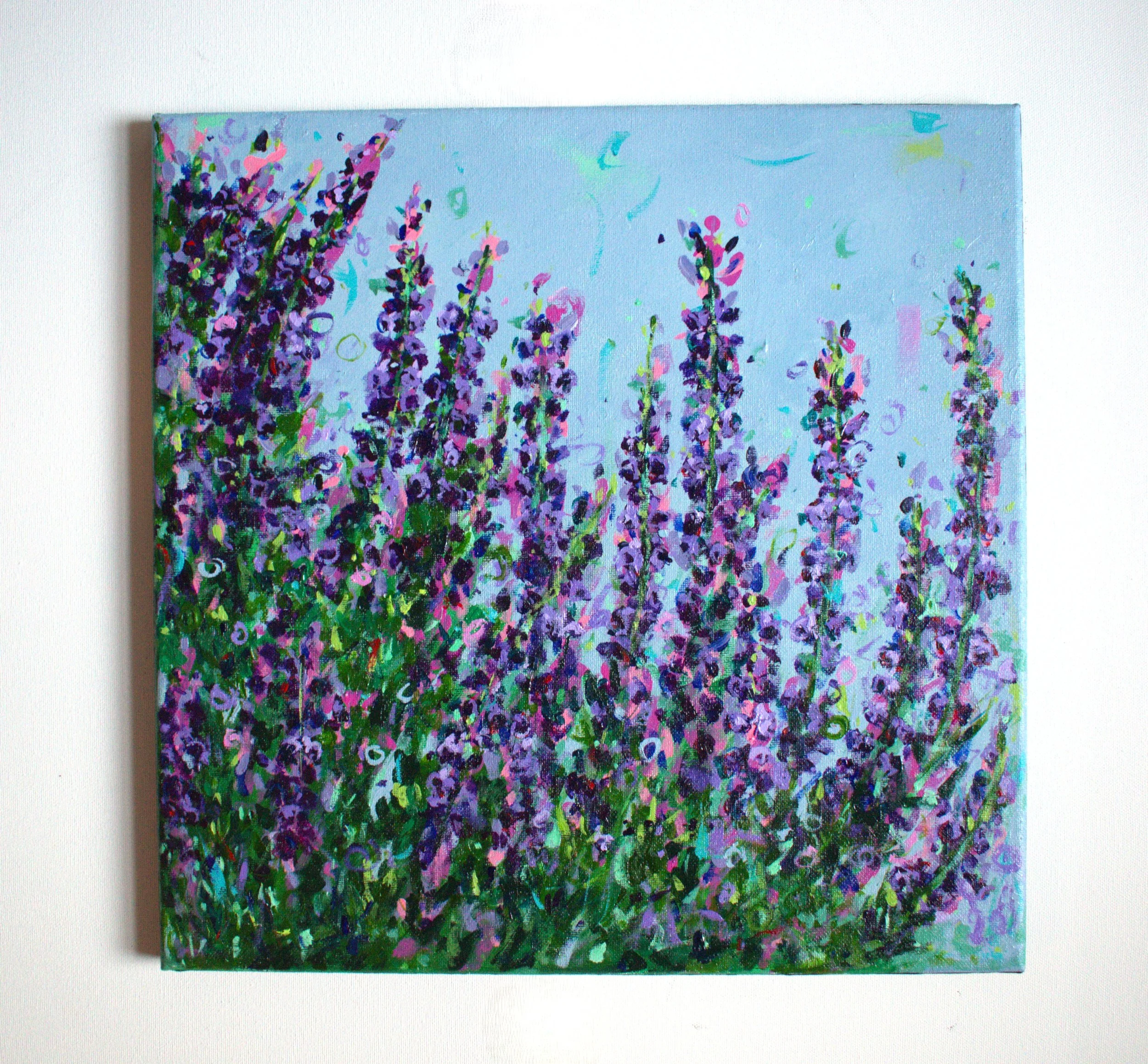 painting of purple heather
