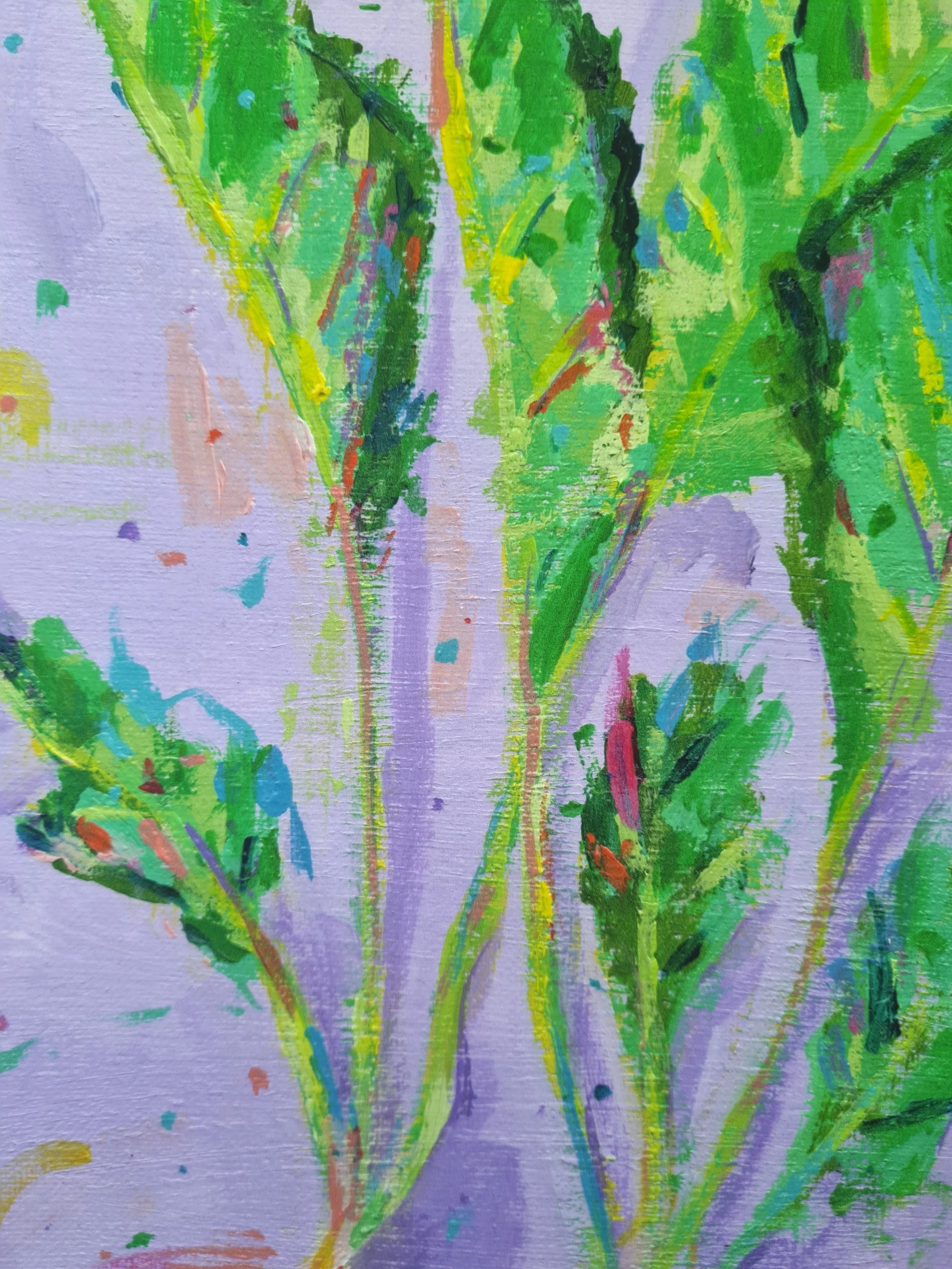 green and purple art