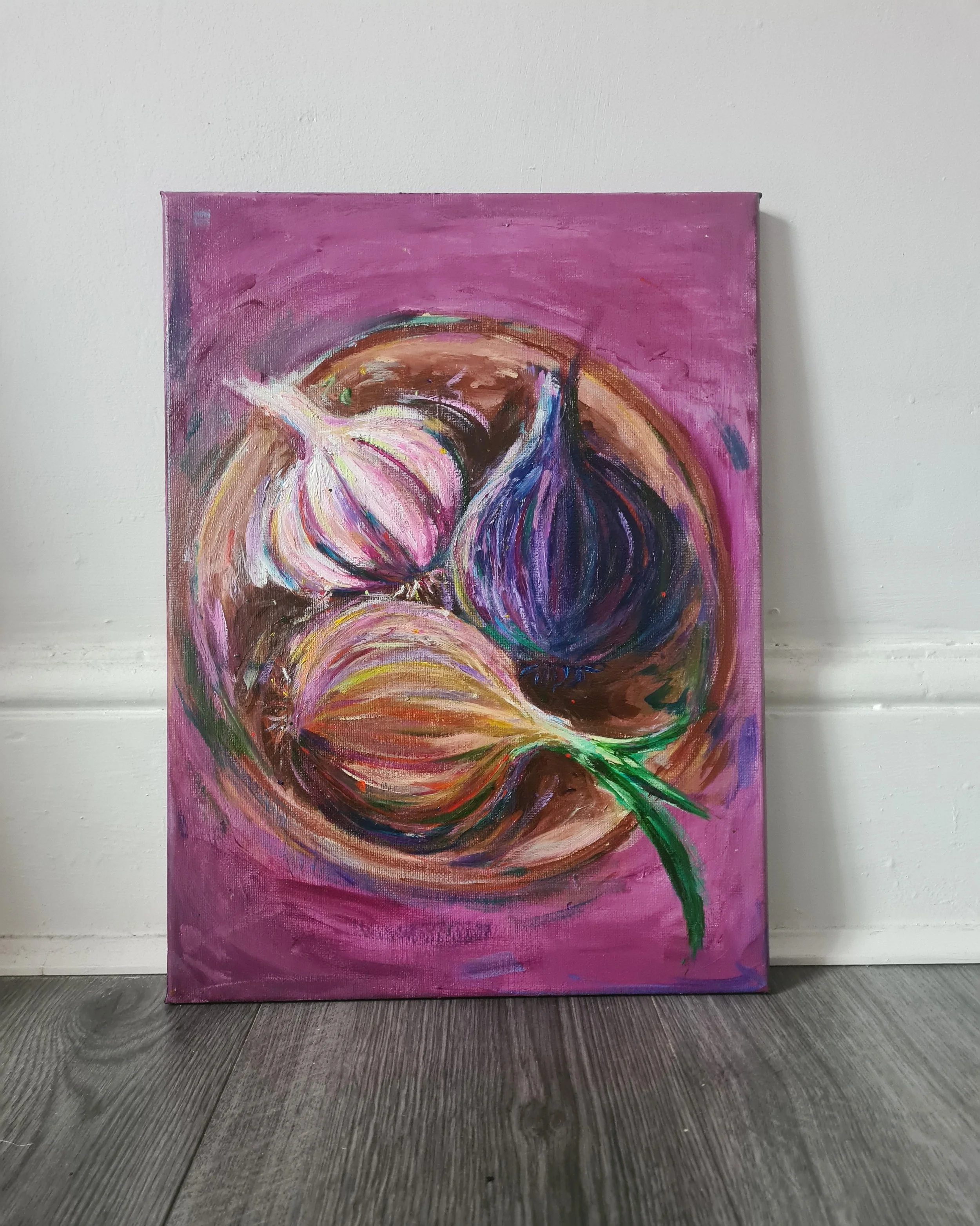 canvas painting of vegetables