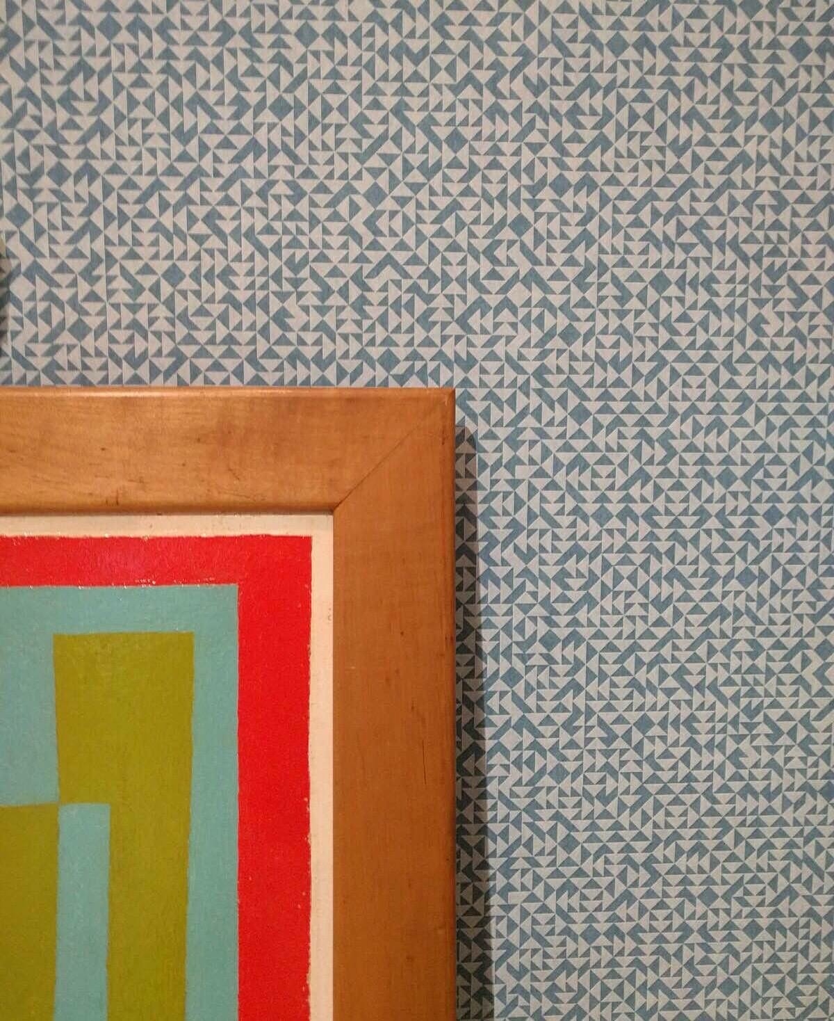 Anni Albers E Print Wallpaper: Cobalt