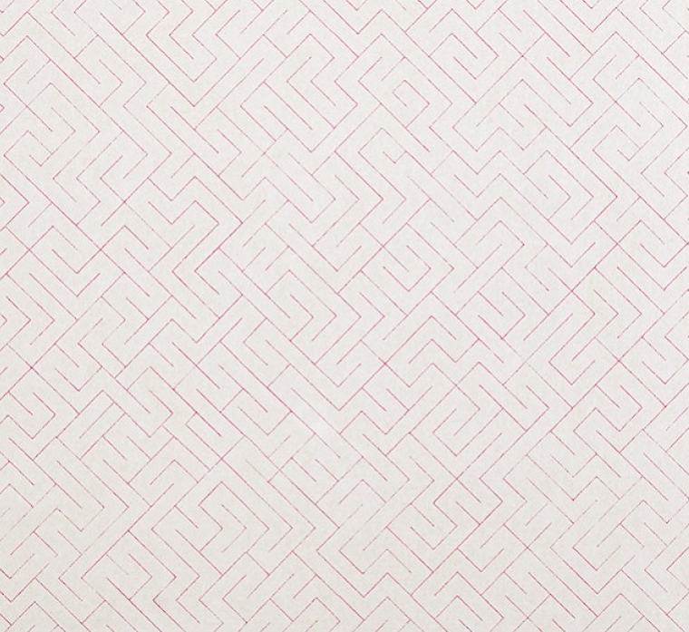 Anni Albers Triangulated Wallpaper: Fuschia