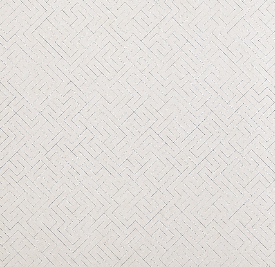 Anni Albers Triangulated Wallpaper: Cobalt