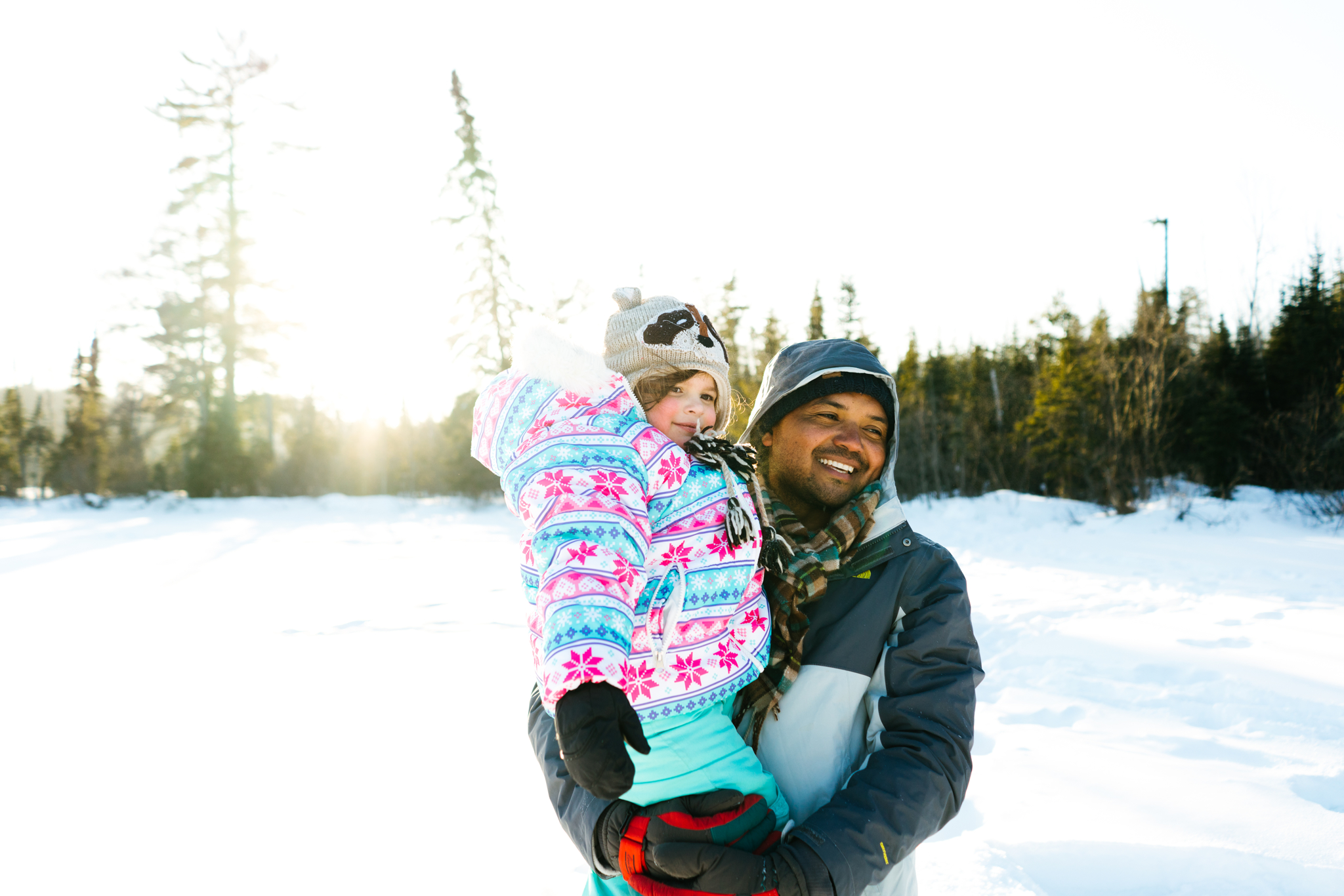 Daughter and Father in the snow