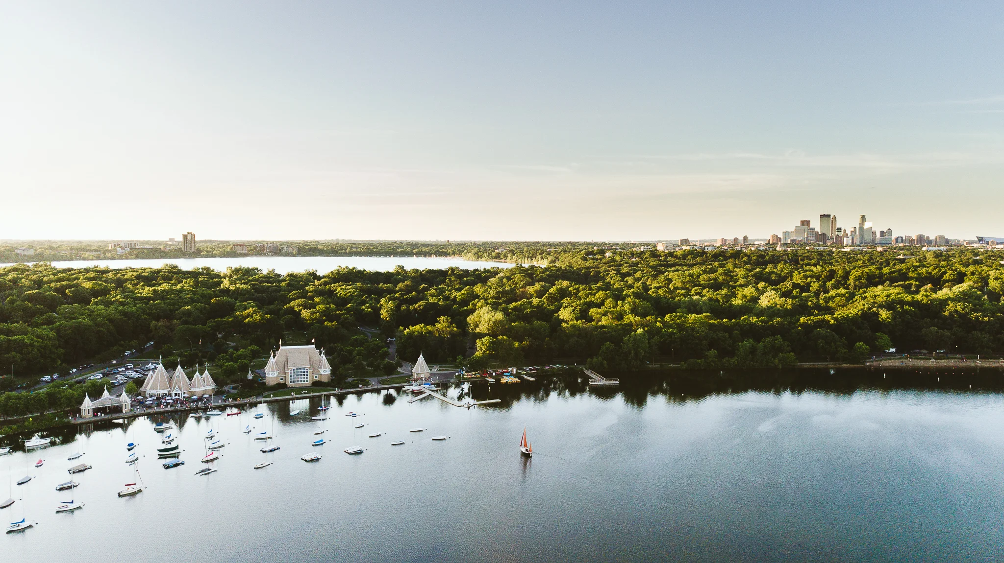 Drone Photograph of the Lake Harriet Bandshell in Minneapolis, Minnesota