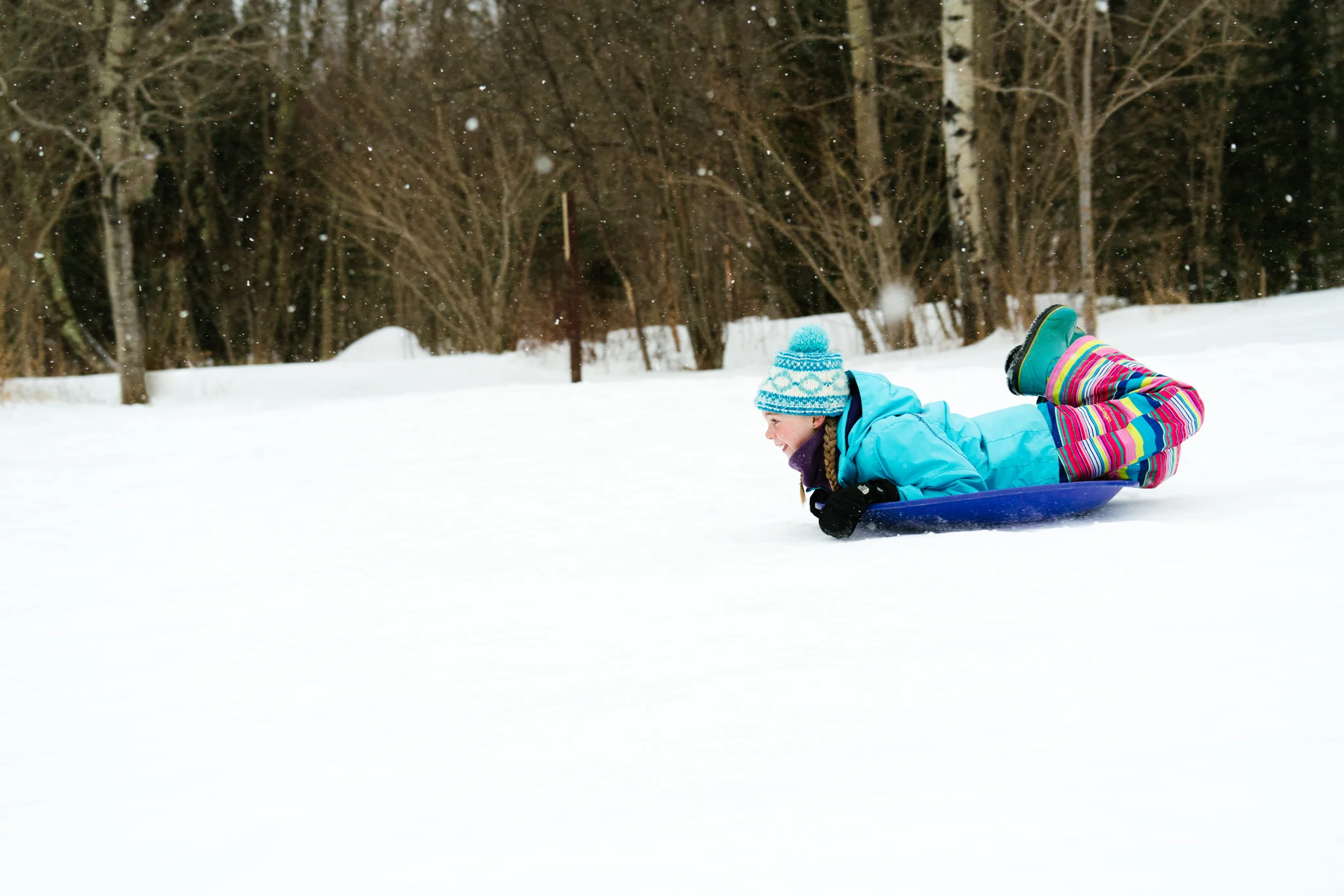 Sledding Adventure Commercial Family Photography