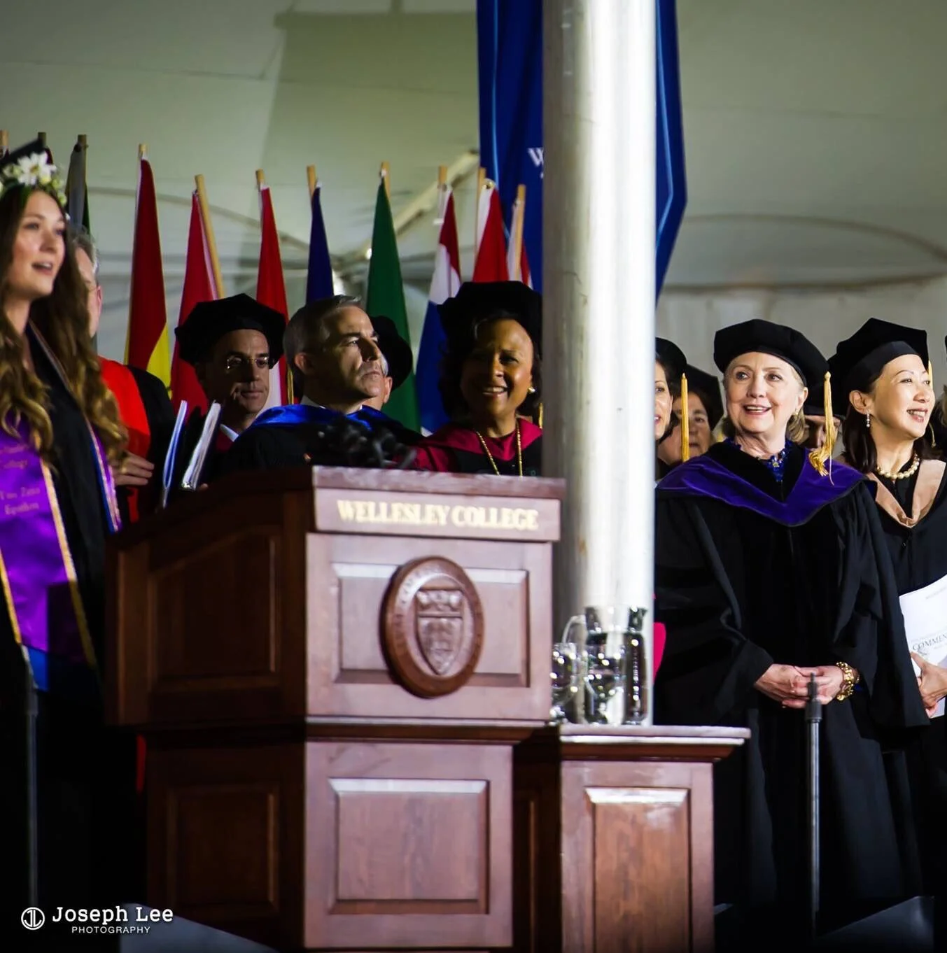 Chandler singing at her Wellesley College graduation ceremony (2017)